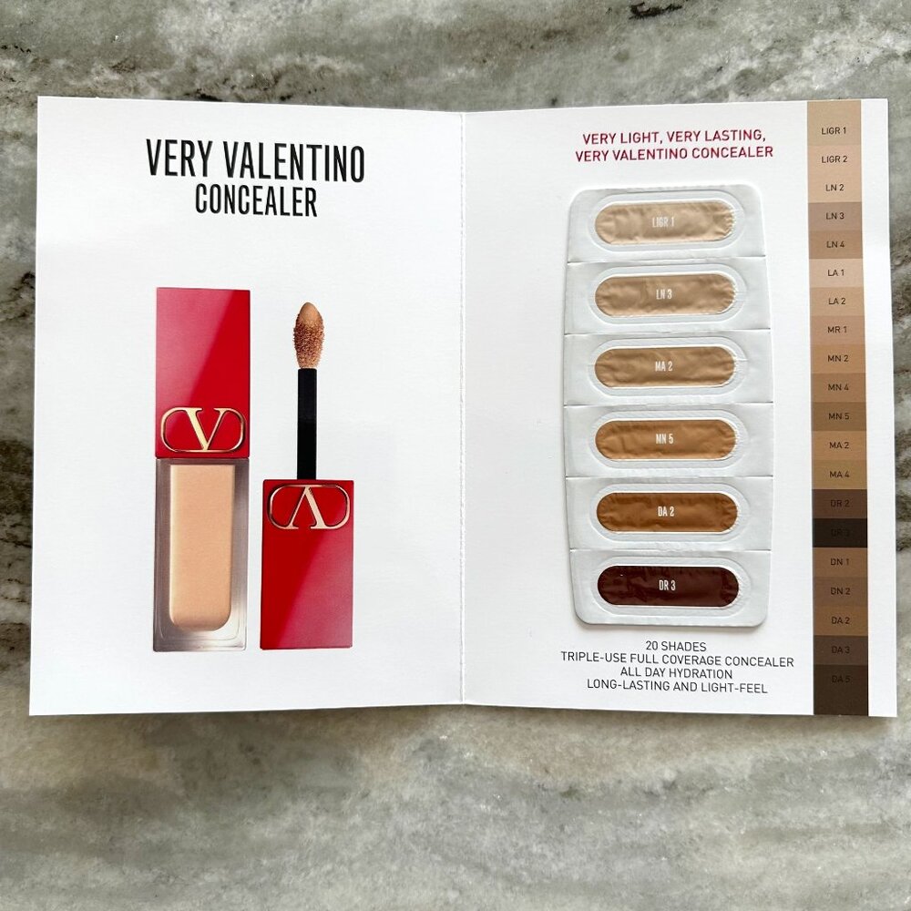 Valentino Very Valentino All Day Light-Lasting Covering Concealer 6 Shade Sample
